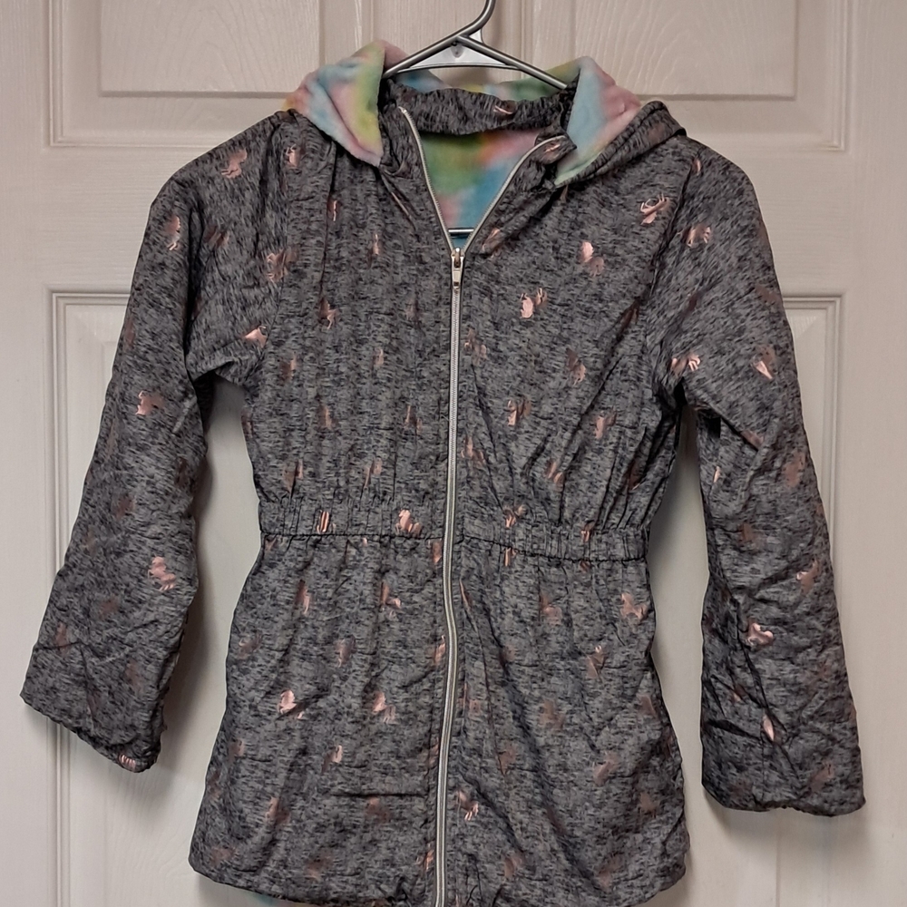 Penelope Mack Gray Jacket with Pink Accents